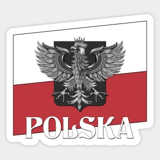 POLSKA - Poland Flag and Shield Sticker